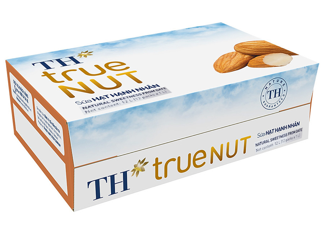 Sữa hạt hạnh nhân TH True Nut, thùng 12 hộp, 1 lít (Thùng)