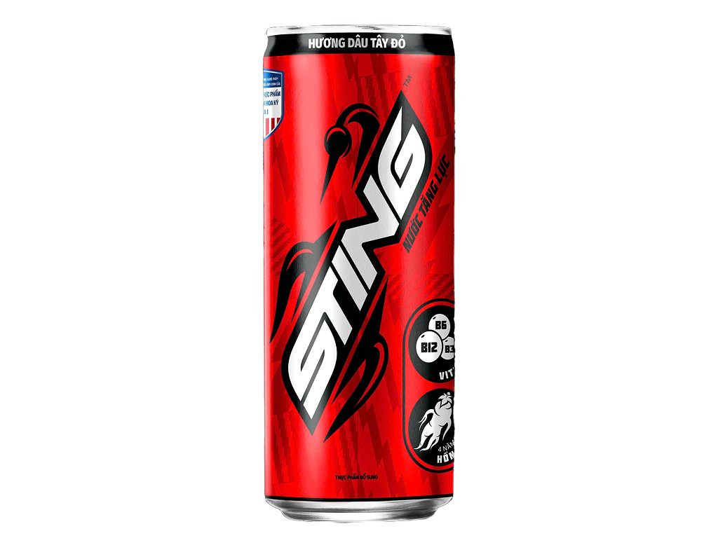 24 lon nước tăng lực Sting hương dâu 320ml 2