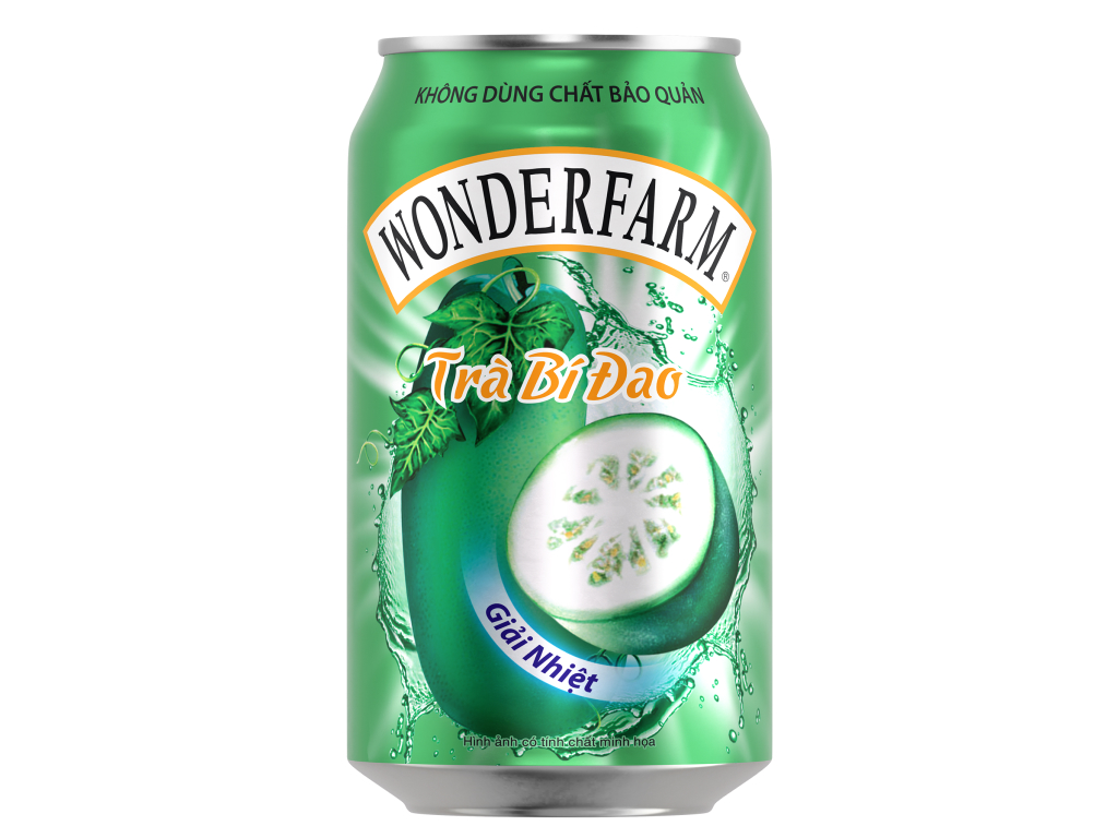 Thùng 24 lon trà bí đao Wonderfarm 310ml 2