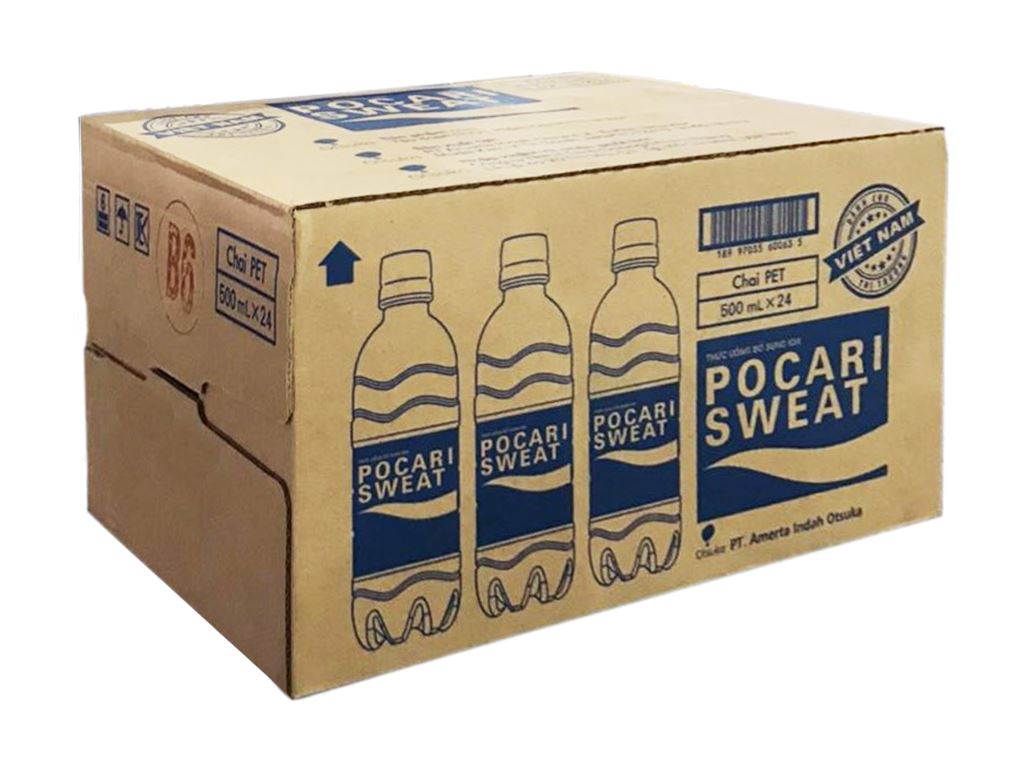 Thùng 24 chai nước khoáng i-on Pocari Sweat 500ml
