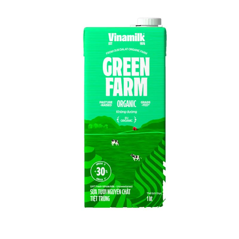 Sữa tiệt trùng Greenfarm Organic, 1 lít