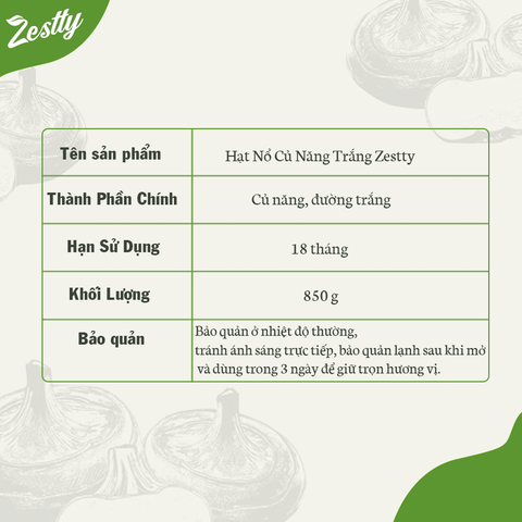 Hạt Nổ Củ Năng Trắng Zestty (Bịch) 2