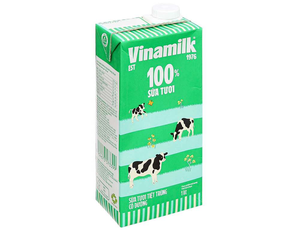 Sữa Tươi Tiệt Trùng Vinamilk Có Đường 1L (Hộp)