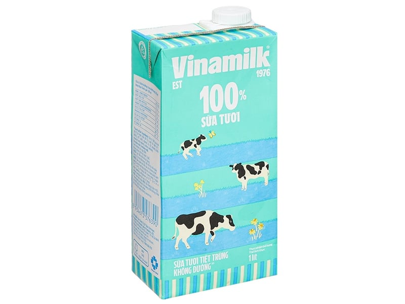 Sữa Tươi Tiệt Trùng Vinamilk Không Đường 1L (Hộp)