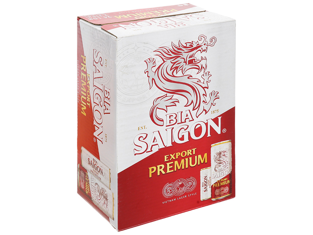 Thùng 24 lon bia Sài Gòn Export Premium 330ml