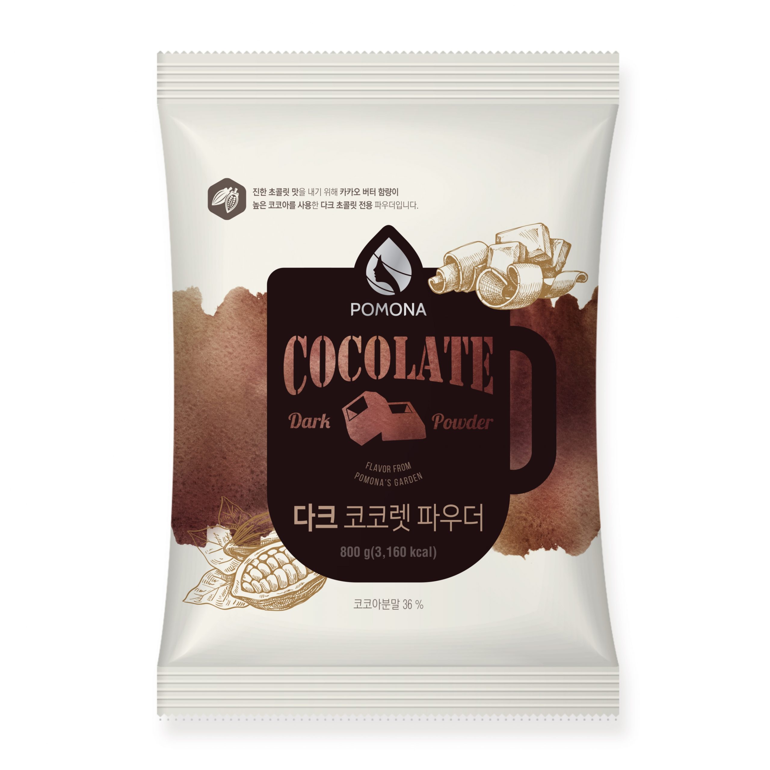 Pomona Dark Cocolate Power 800g - Bột Socola Đen (Hàng Order)