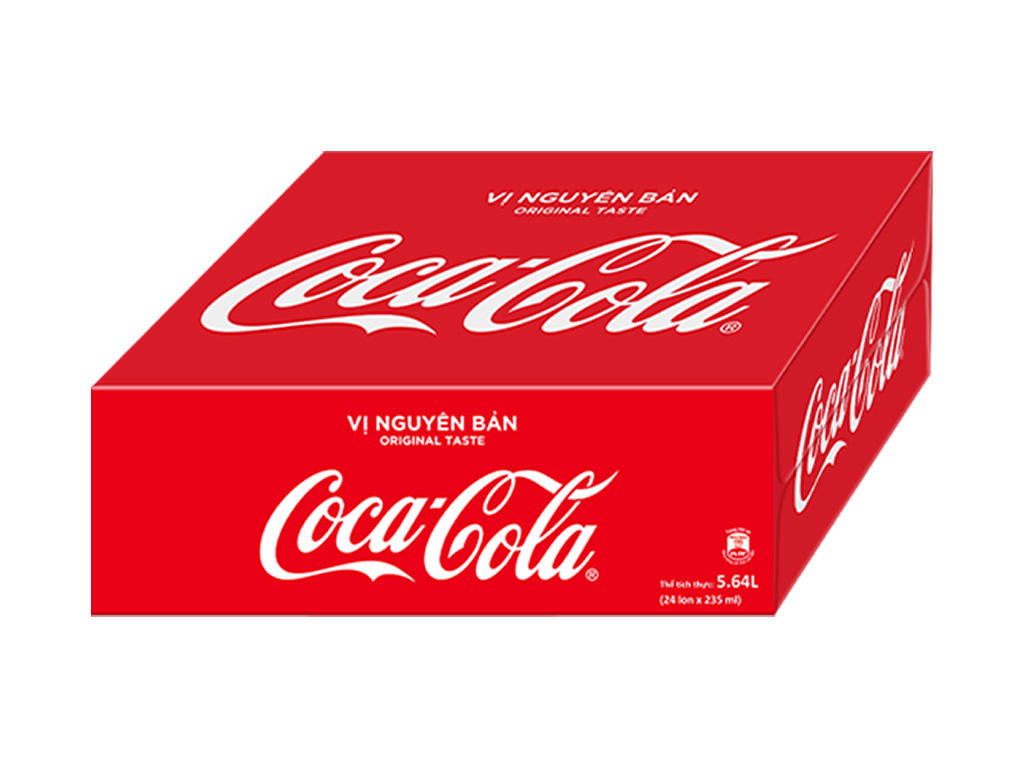 Thùng 24 lon nước ngọt Coca Cola 235ml