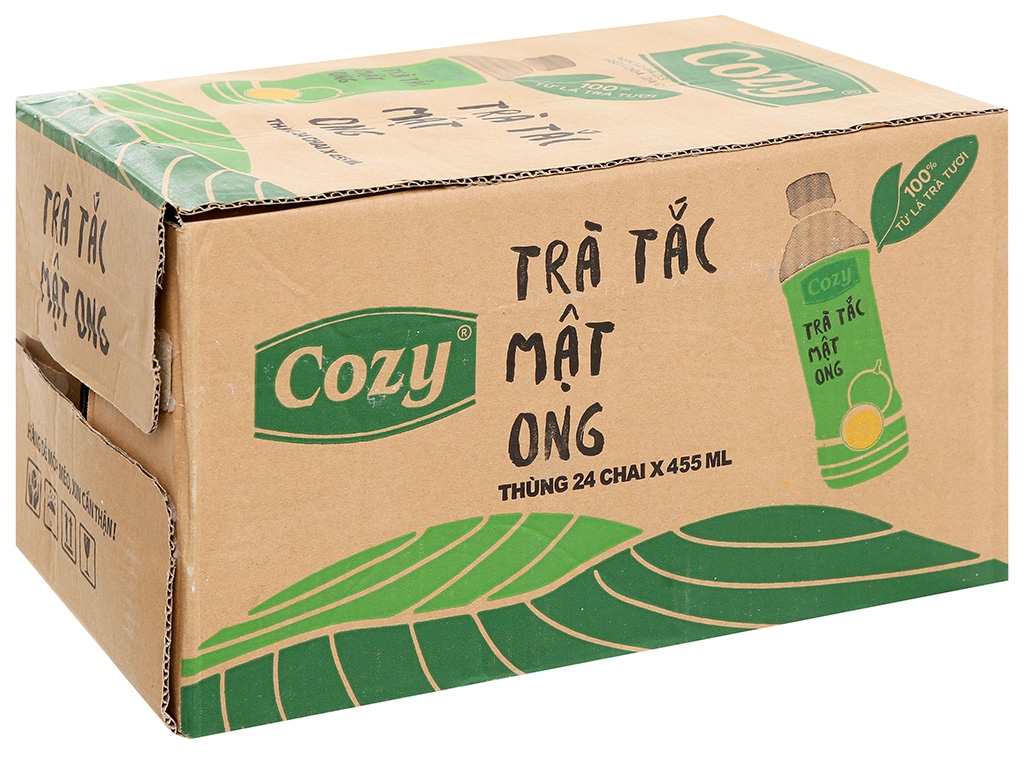 Thùng 24 chai trà tắc mật ong Cozy 455ml