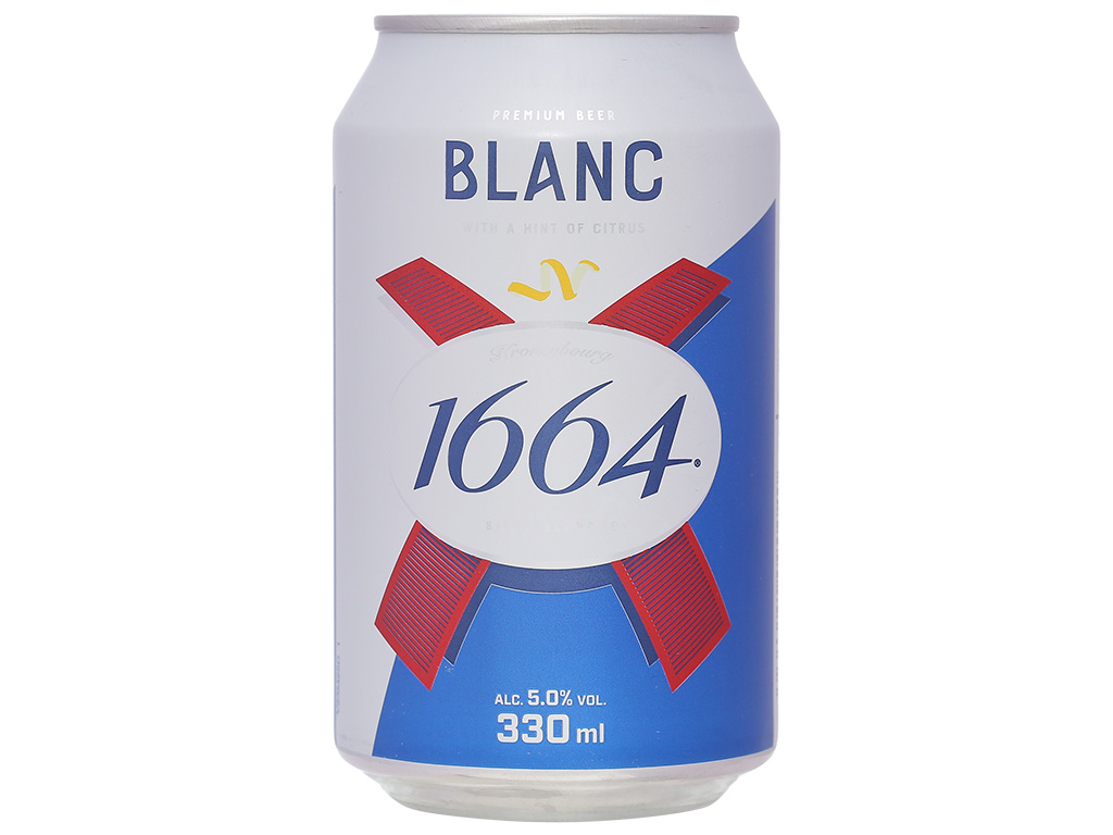 Thùng 24 lon Bia Blanc 1664 330ml 2