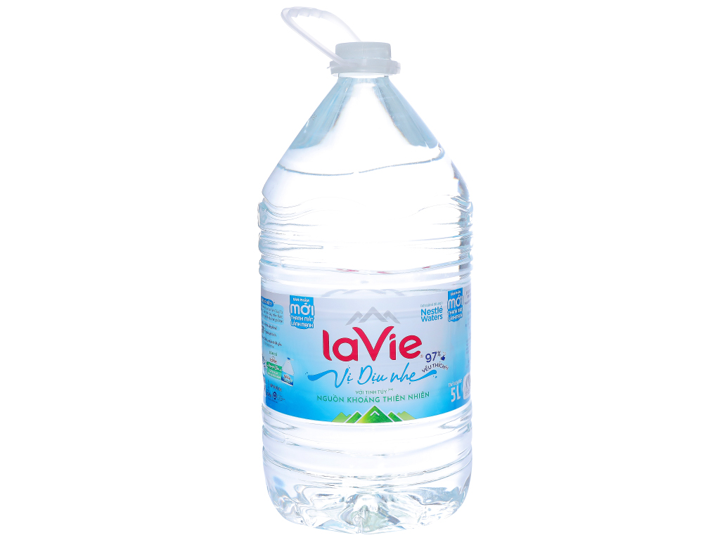 Thùng 4 bình nước khoáng La Vie 5 lít vị dịu nhẹ 2