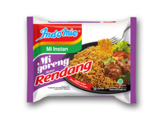 Mì xào khô Indomie Mi Goreng Rasa Rendang vị bò cay gói 91g