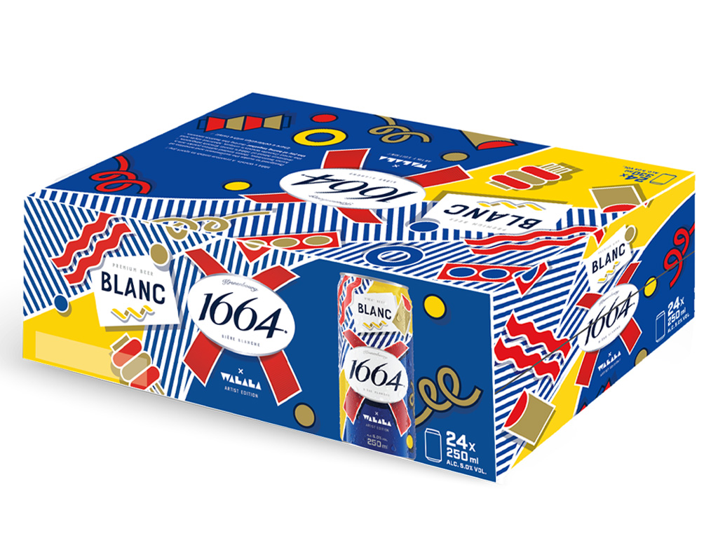 Thùng 24 lon bia Blanc 1664 250ml