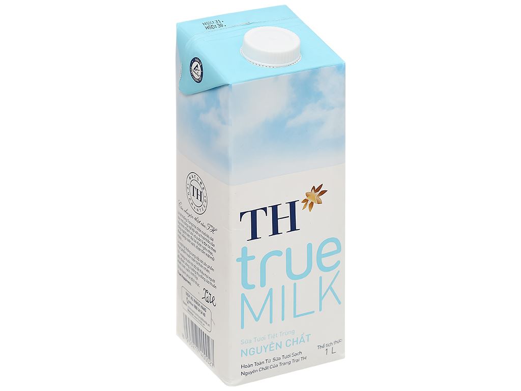Sữa tươi tiệt trùng nguyên chất không đường TH true MILK hộp 1 lít
