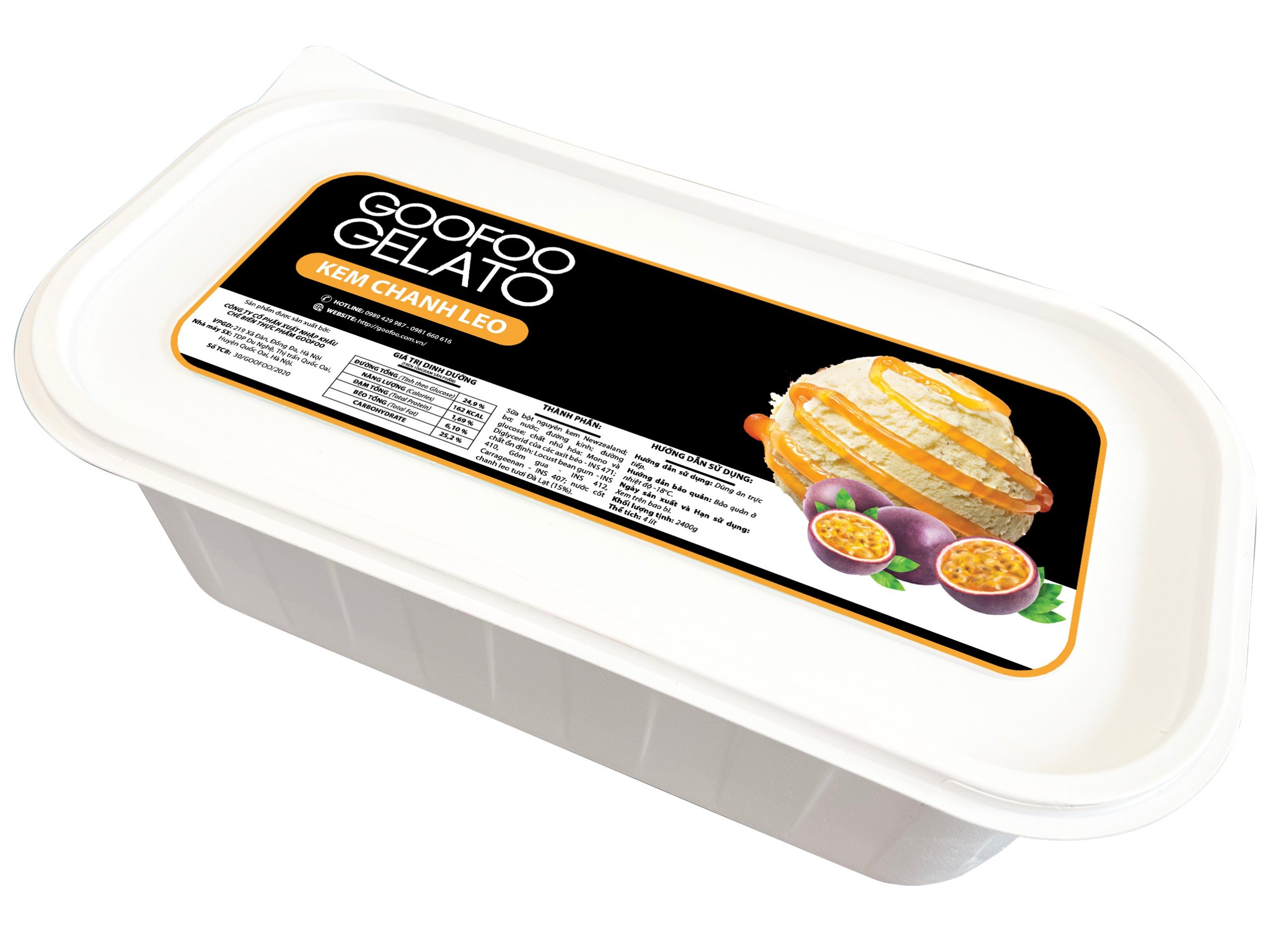 Kem Chanh Leo Goofoo Gelato 4000ml