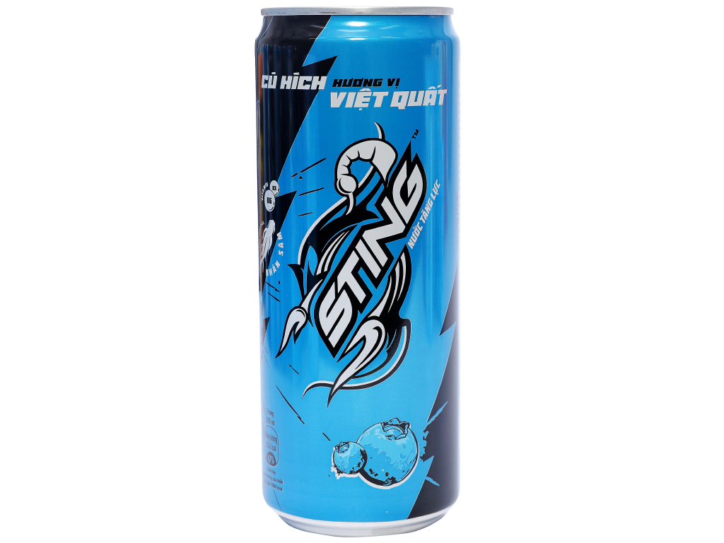 Thùng 24 lon nước tăng lực Sting Sleek hương việt quất 320ml 2