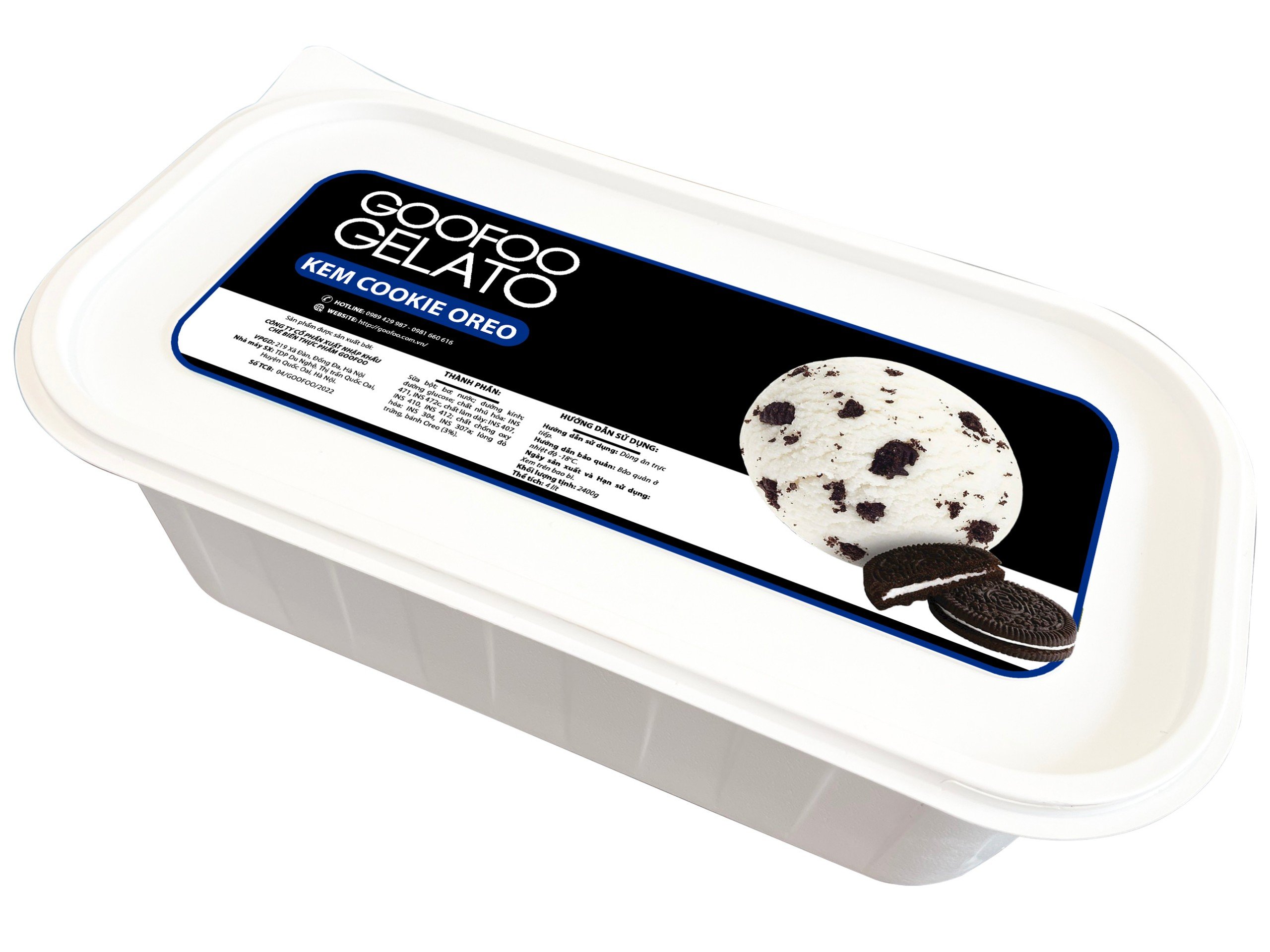 Kem Cookie Oreo Goofoo Gelato 4000ml