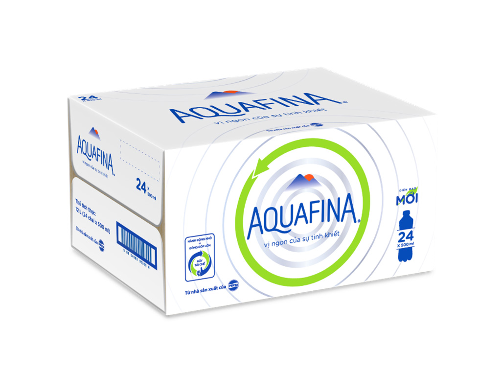 Thùng 24 chai nước tinh khiết Aquafina 500ml