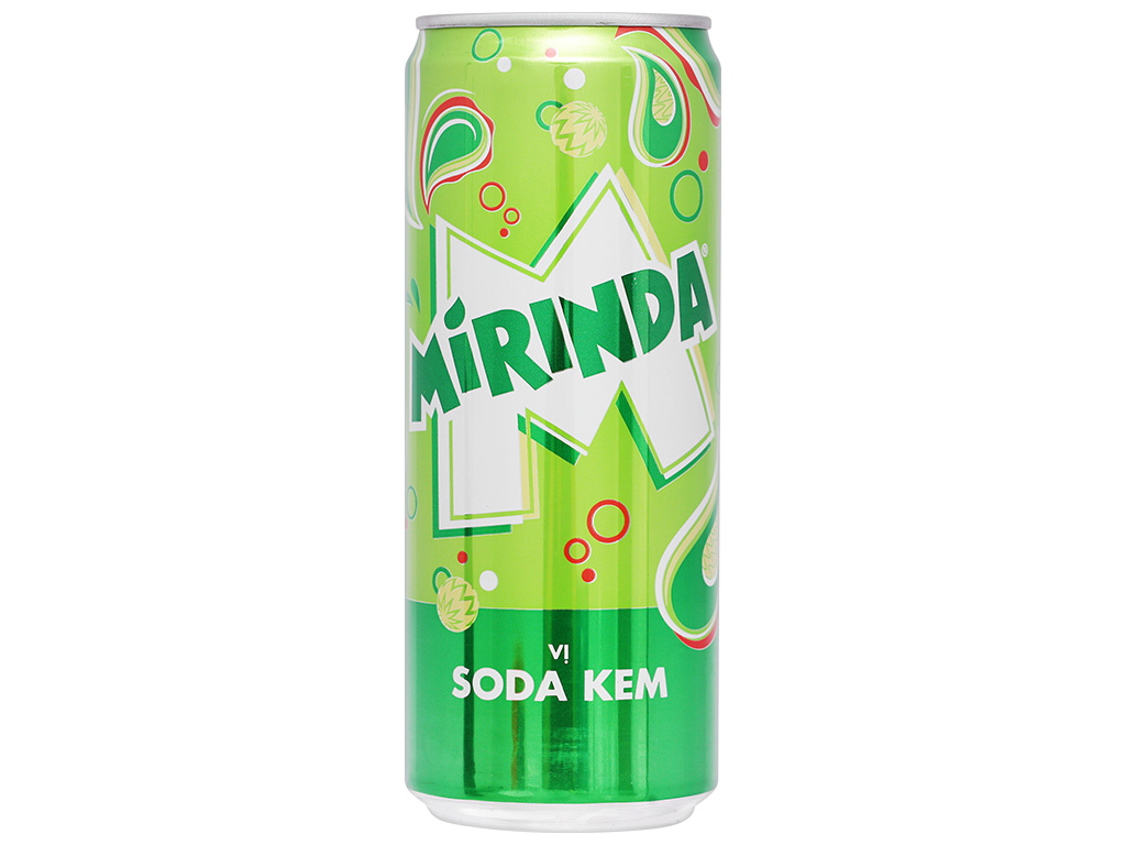 Thùng 24 lon nước ngọt Mirinda vị soda kem 320ml 2
