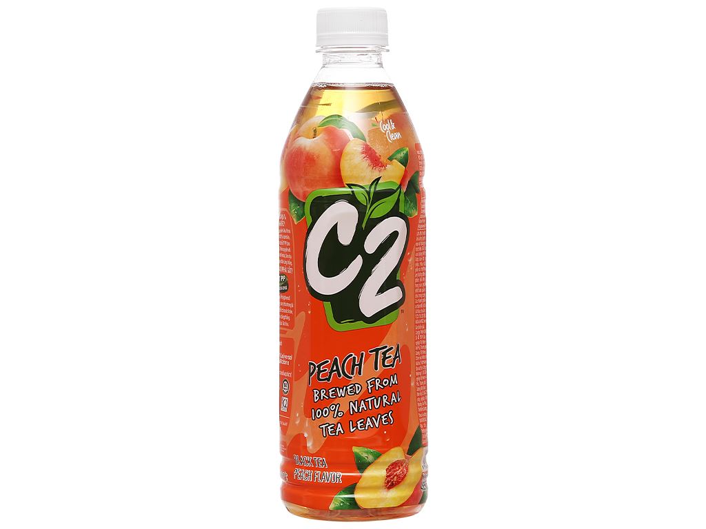 Thùng 24 chai hồng trà đào C2 455ml 2