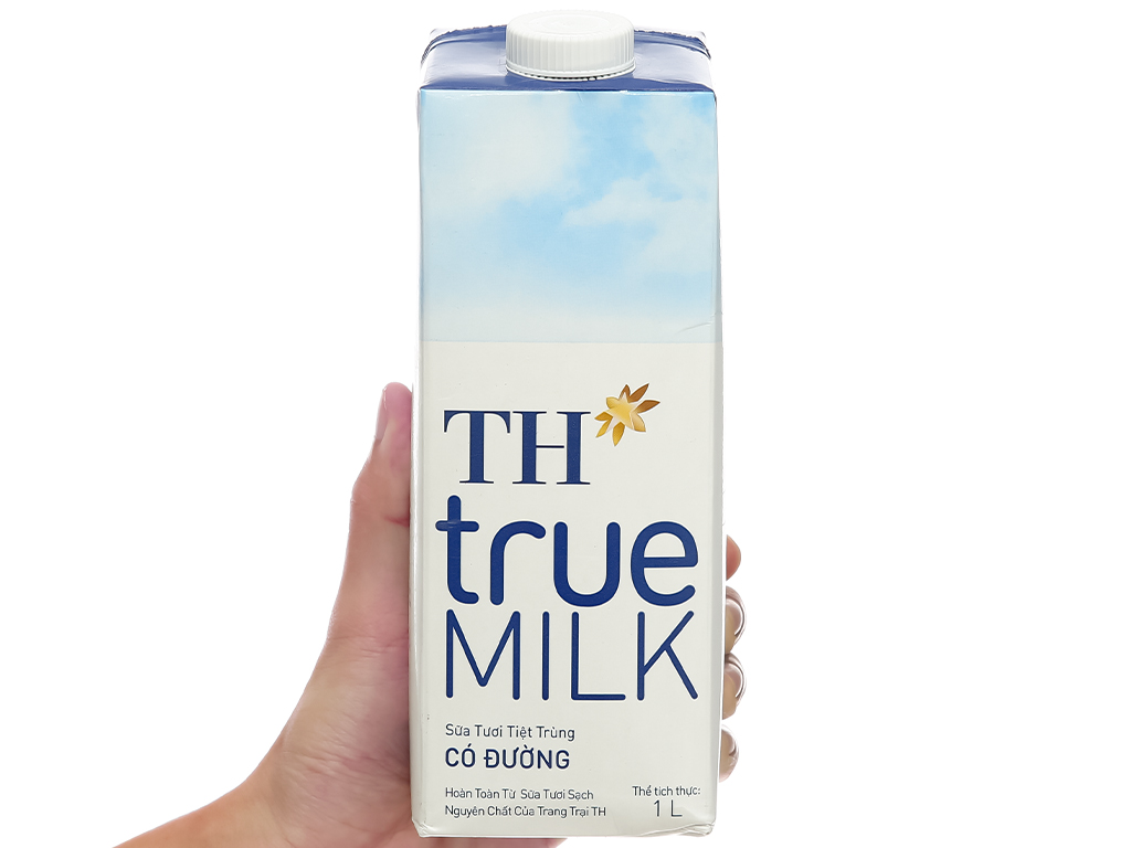 Sữa tươi tiệt trùng có đường TH true MILK hộp 1 lít 3