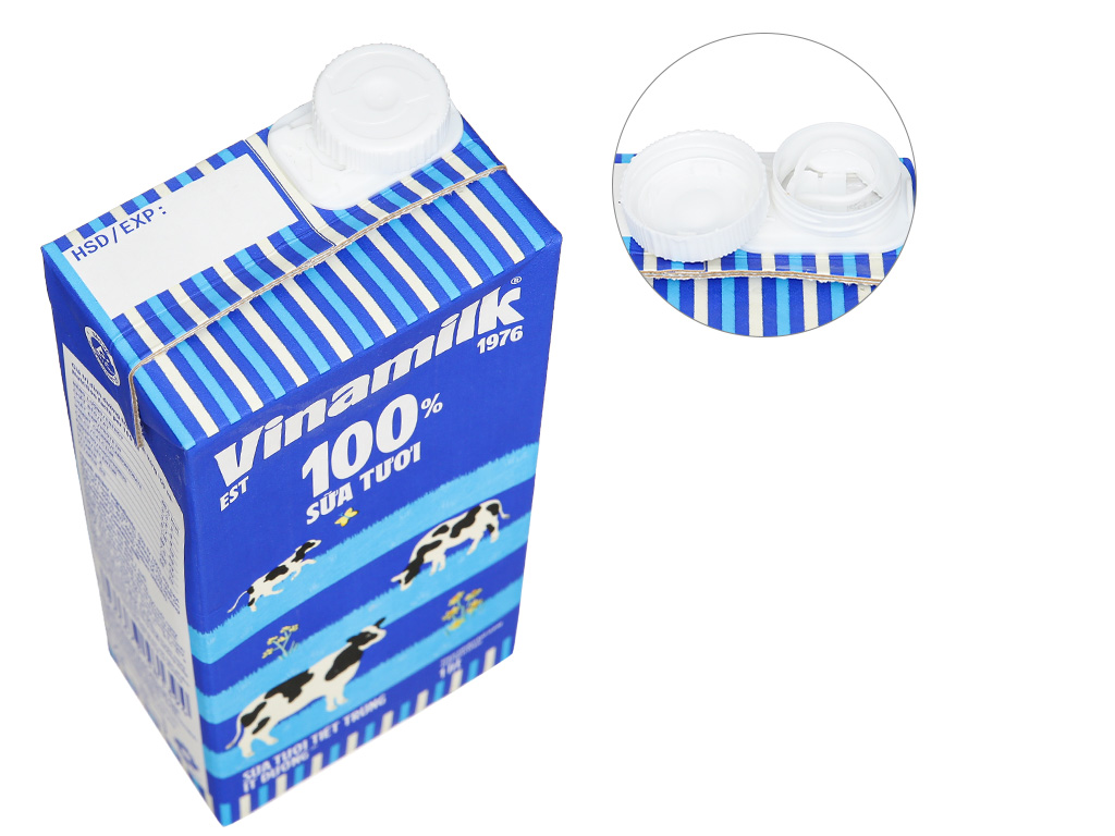 Sữa Tươi Tiệt Trùng Vinamilk Ít Đường 1L (Hộp) 3