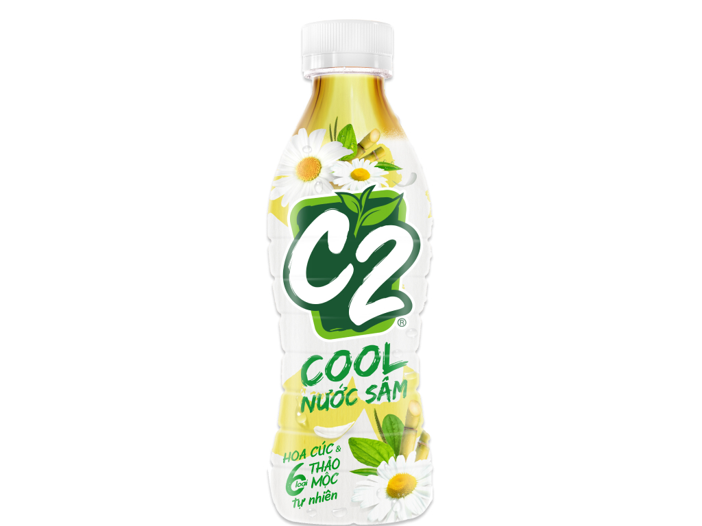 Thùng 24 chai nước sâm C2 Cool hoa cúc thảo mộc 280ml 2