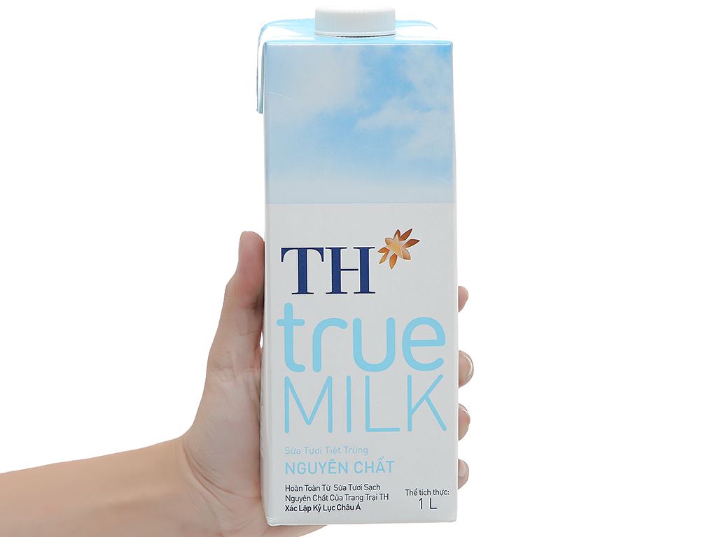 Sữa tươi tiệt trùng nguyên chất không đường TH true MILK hộp 1 lít  3
