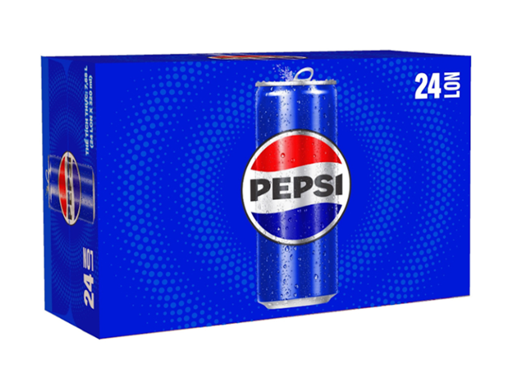 Thùng 24 lon nước ngọt Pepsi Cola 320ml