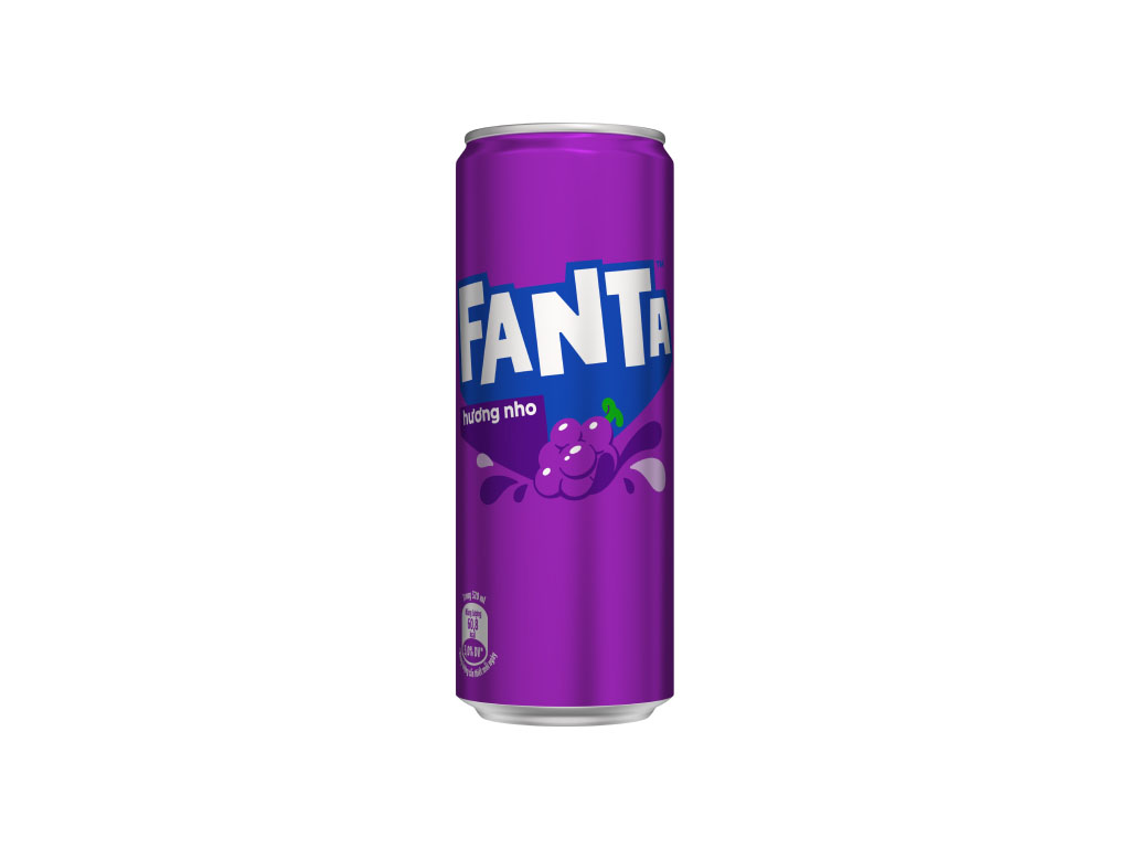 Thùng 24 lon nước ngọt Fanta hương nho 320ml 2