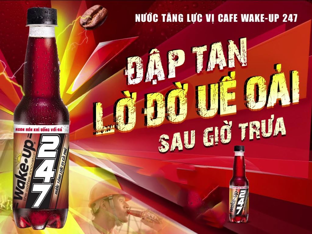24 chai nước tăng lực Wake Up 247 vị cà phê 330ml 3