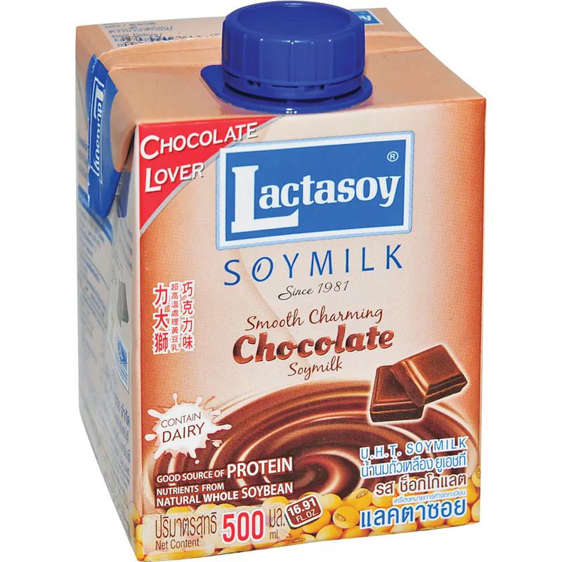 Sữa đậu nành Lactasoy socola, 500ml (Hộp)