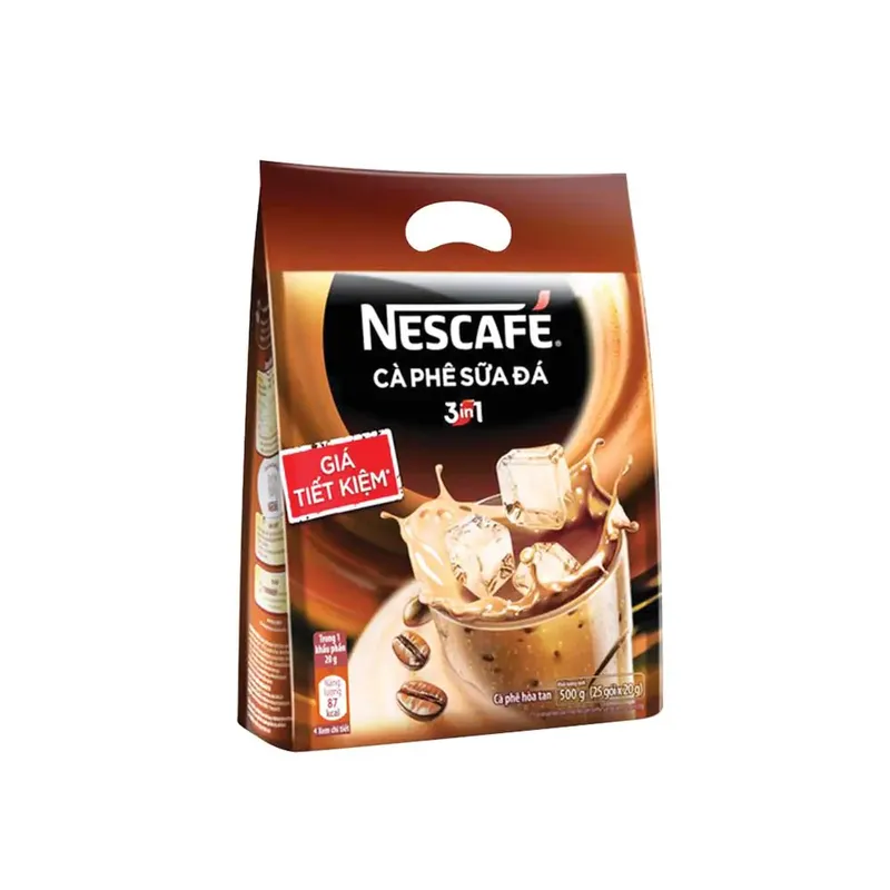 Cà phê sữa đá NesCafe 3 in 1, bịch 25 gói, 20g