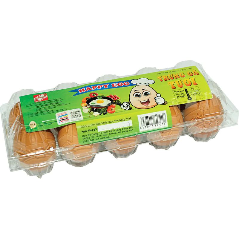 Trứng gà Happy Egg số 2, hộp 10 quả