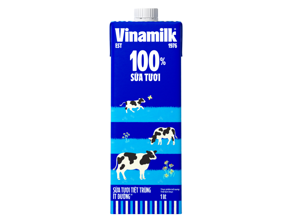 Sữa Tươi Tiệt Trùng Vinamilk Ít Đường 1L (Hộp)