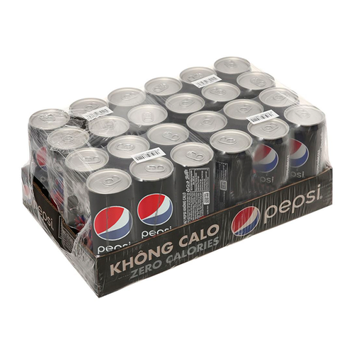 Thùng 24 lon nước ngọt Pepsi không calo 320ml