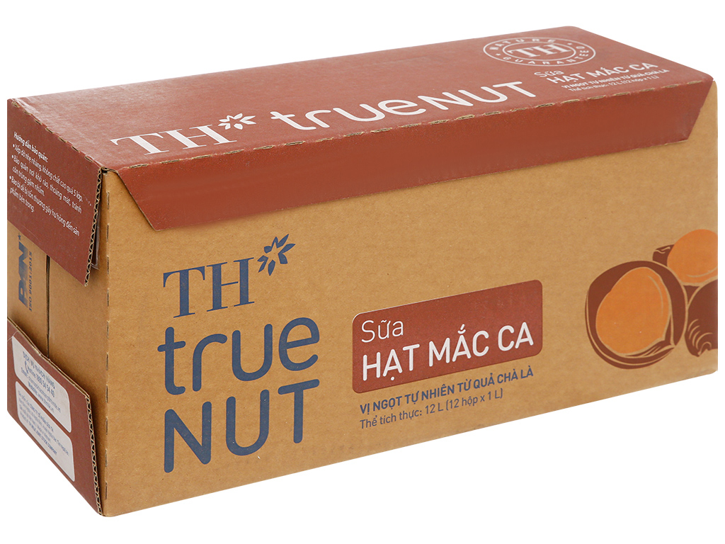 Sữa hạt mắc ca TH True Nut, thùng 12 hộp, 1 lít (Thùng)