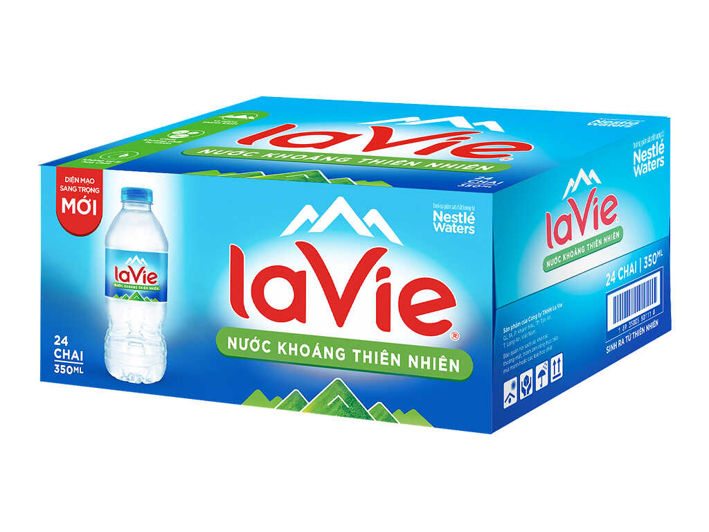 Thùng 24 chai nước khoáng La Vie 350ml
