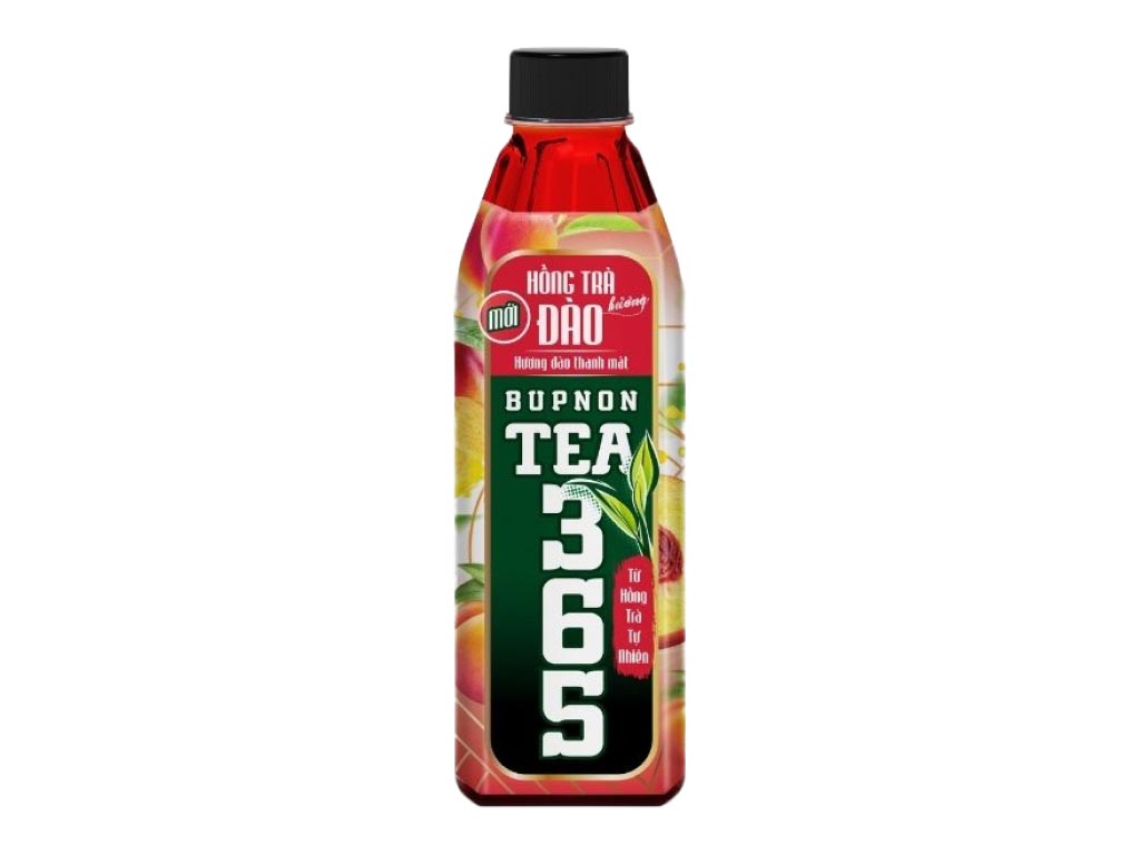 Thùng 24 chai hồng trà Tea365 hương đào chai 500ml 2