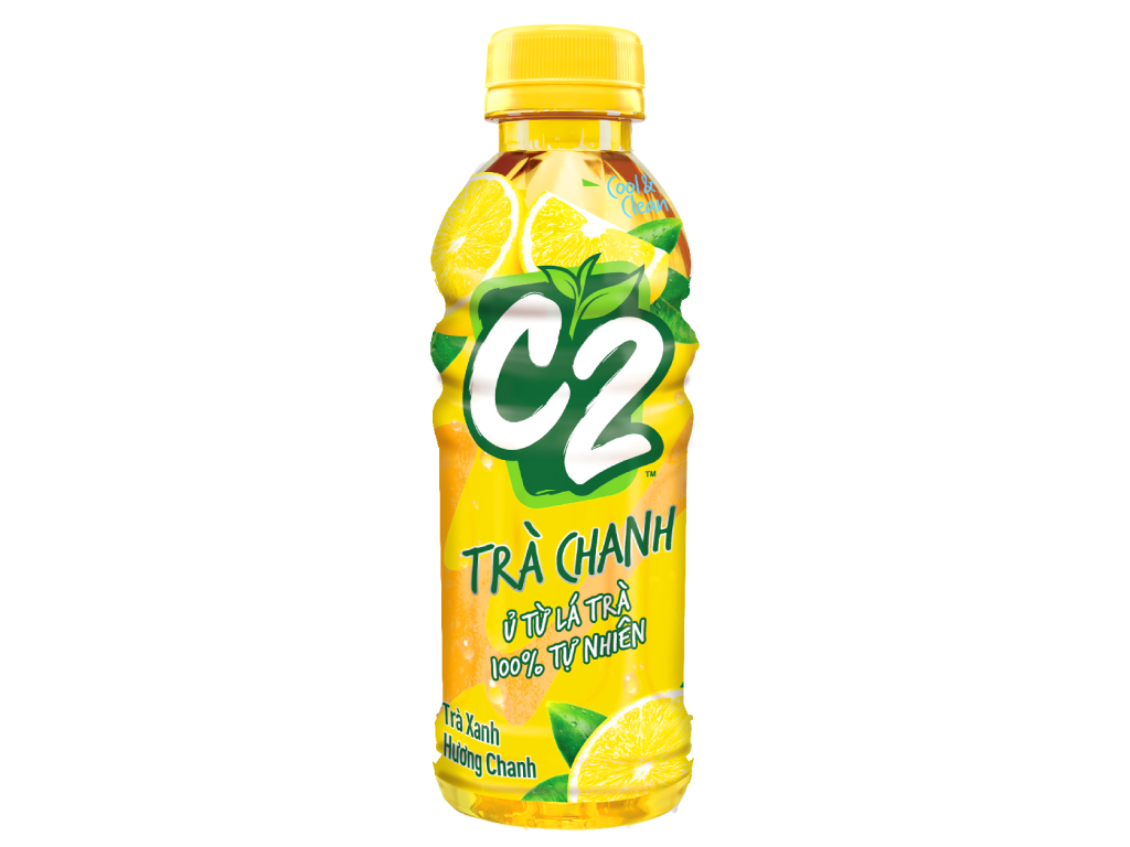 Thùng 24 chai trà xanh C2 hương chanh 225ml 2