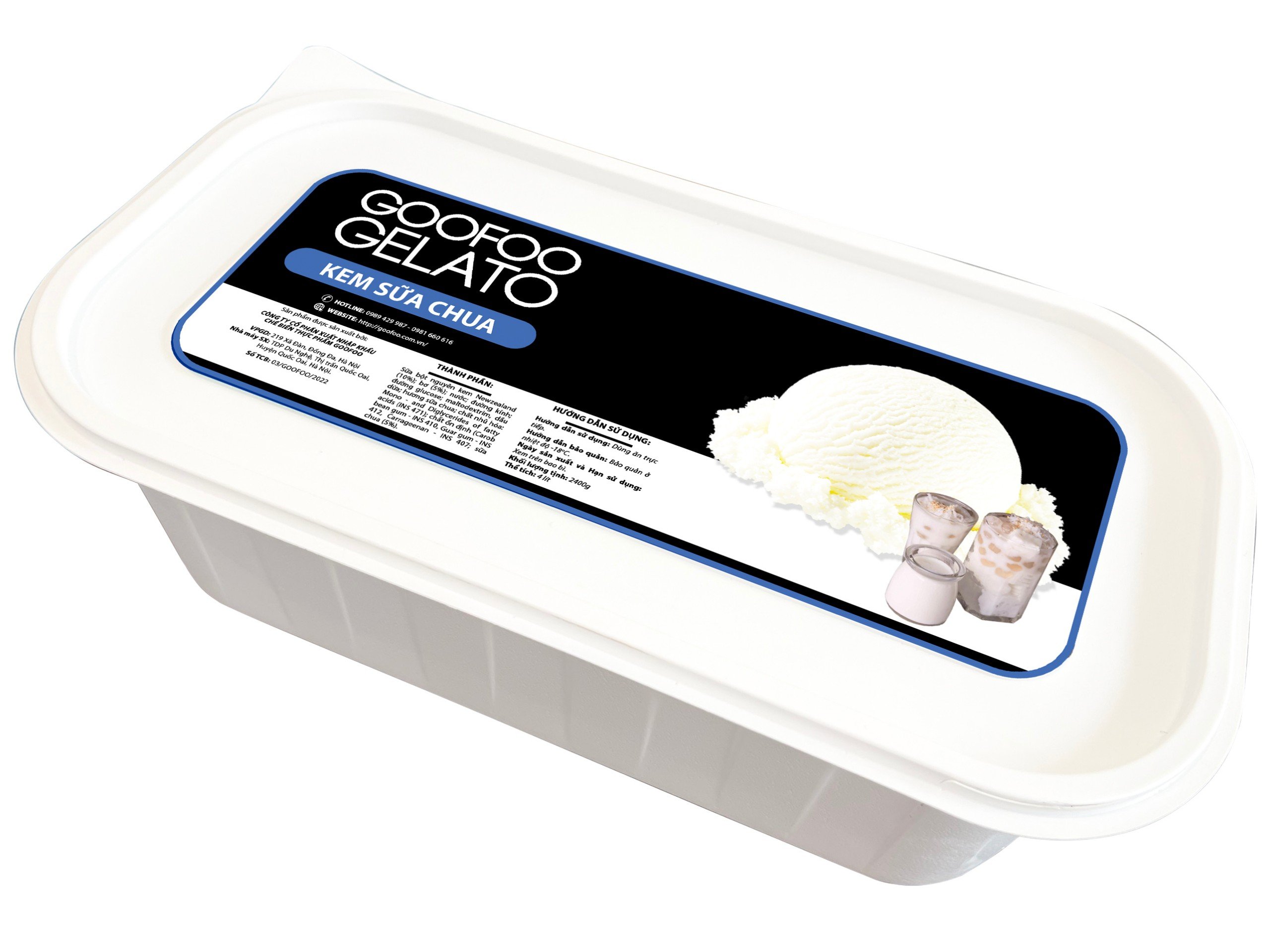 Kem Sữa Chua Goofoo Gelato 4000ml