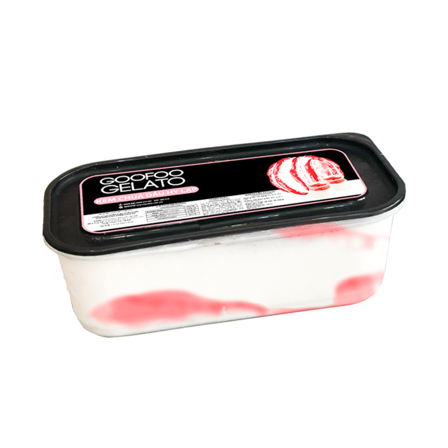 Kem Chua Hy Lạp Dâu Goofoo Gelato 4000ml